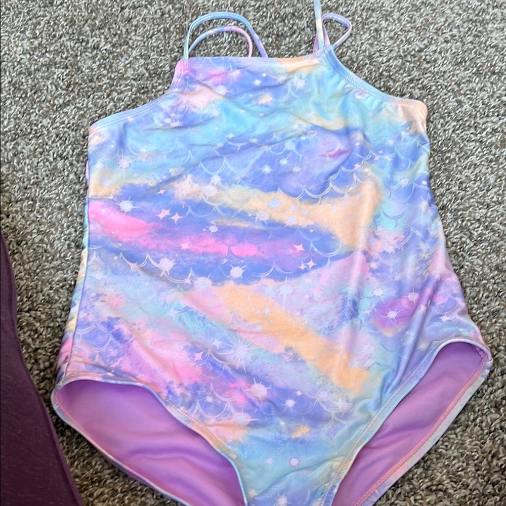 Wonder Nation Kids Swim One Piece - Pastel Rainbow